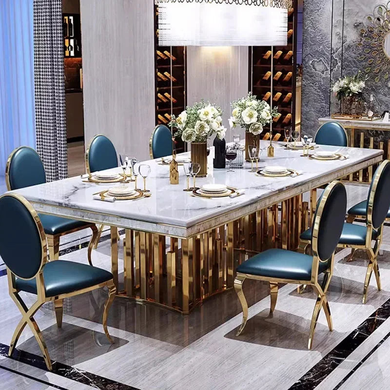 Kitchen Luxury Dining Table Set Coffee Hallway Thickened desktop Kitchen Chair Restaurant Center Sillas Comedor Furnitures