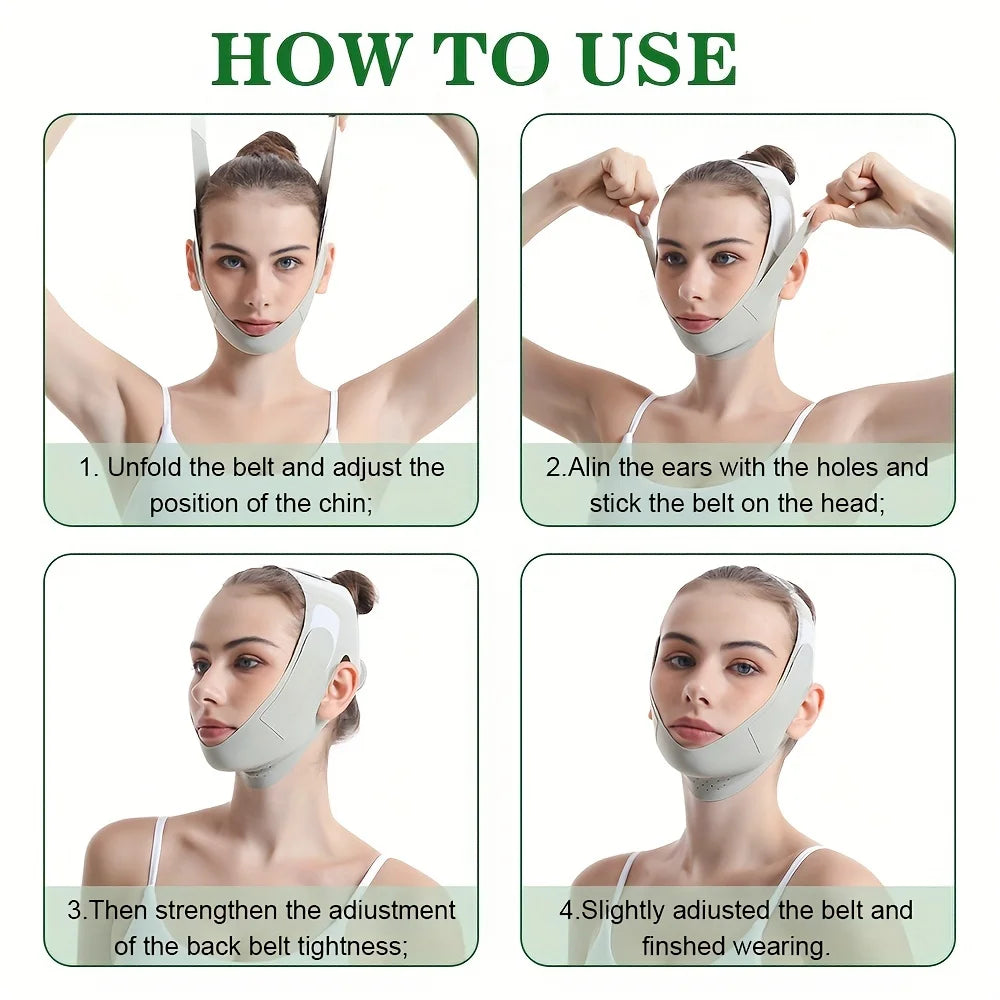 Bandage amincissant réutilisable pour le visage en V pour femmes, ceinture de levage du menton et des joues, sangle de massage du visage, soins de la peau, outils de beauté