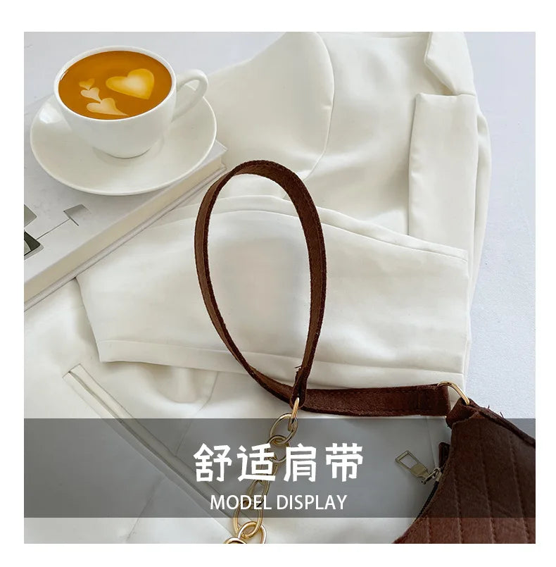 Mini Underarm Bag Female Chain Shoulder Pouch Hot Sale Ladies PU Leather Fashion Women Handbag Solid Color Casual Bags