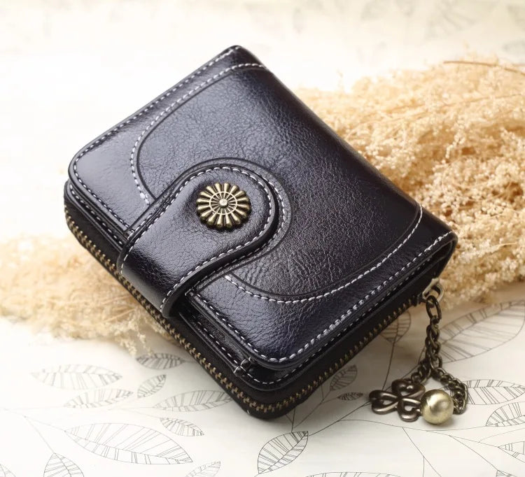 Women Wallets and Purses PU Leather Money Bag Female Short Hasp Purse Small Coin Card Holders Blue Red Clutch New Women Wallet