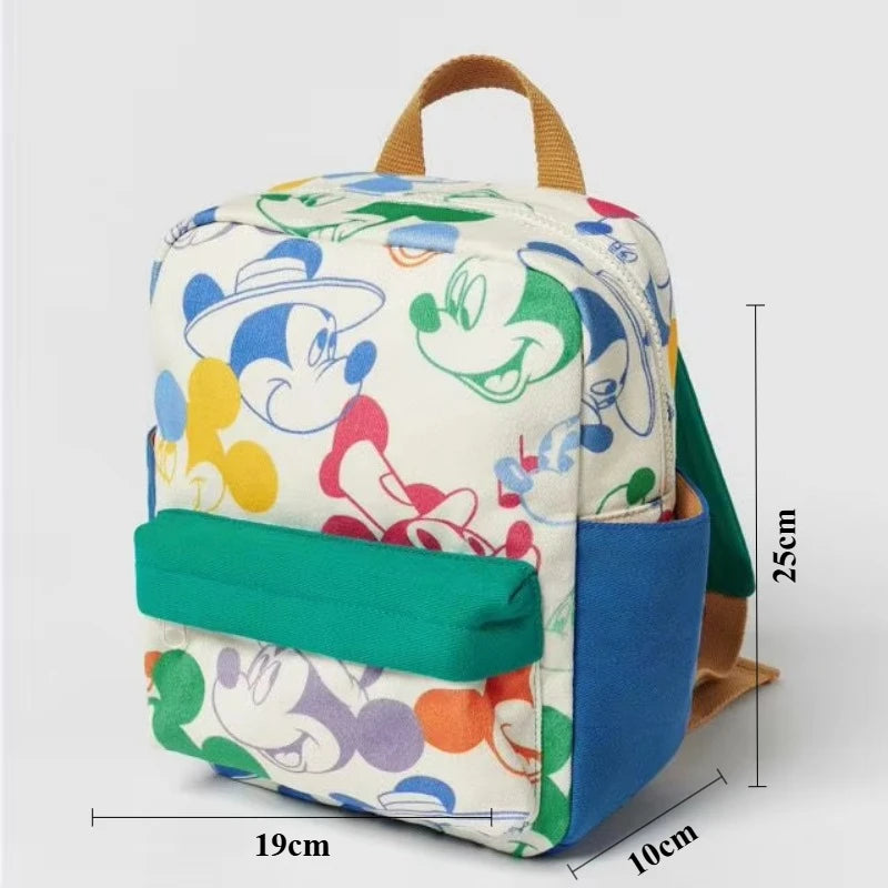 Sac à dos tendance Disney Mickey Mouse pour femme, cartable en toile Minnie, grande capacité, pour filles