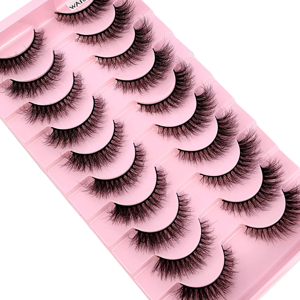 HBZGTLAD New 10 Pairs Natural False Eyelashes Fake Lashes Long Makeup 3d Mink Lashes Extension Eyelash Mink Eyelashes for Beauty