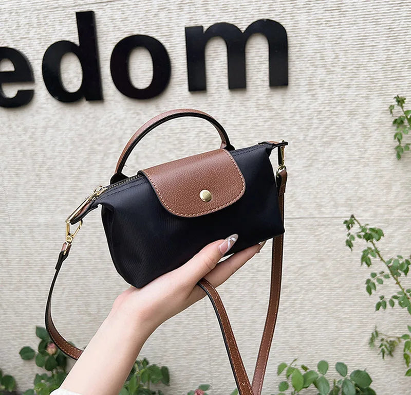 Fashion Small Shopping Shoulder Bag for Women Ladies Nylon Handbags Removable Shoulder Strap Crossbody Bag Female Student Pocket