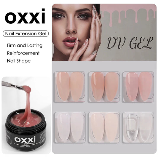 Vernis à ongles UV OXXI 56 ml, gel de construction semi-permanent, manucure, polyongles, gel laque acrylique, émaux de construction faciles