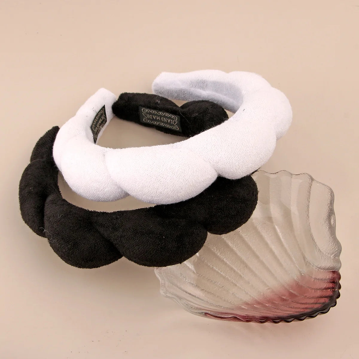 Bandeau éponge spa avec bracelets pour se laver le visage large bandeau rembourré soin de la peau démaquillage douche pour femmes filles