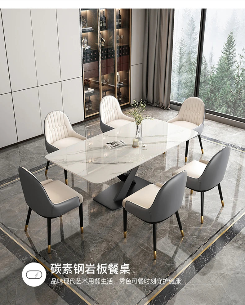 Entrance Table Marble Alternative Dining Room Set Breakfast Nook Coffee Living Furniture Games Modern Portable Muebles De Cocina