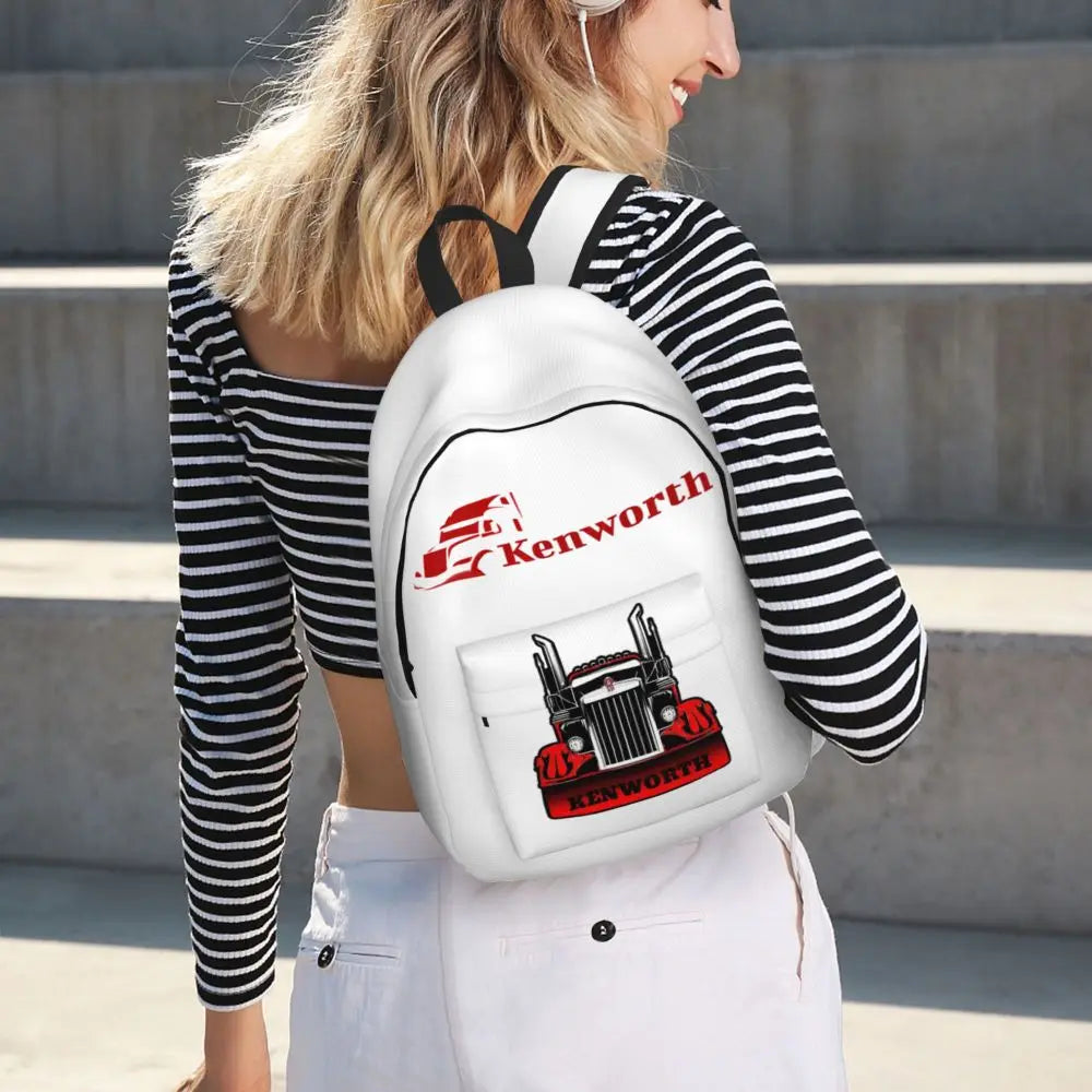 Kenworth Logo Casual Backpack with Pocket High School Business Daypack for Men Women Laptop Computer Canvas Bags