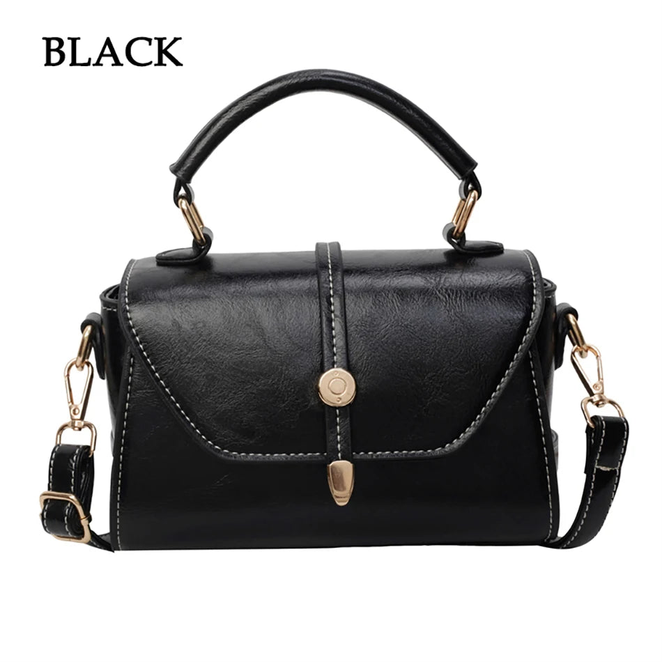 New High Quality Cowhide Women's Handbag Fashionable Casual Female Shoulder Bags Luxury Designer Girls Diagonal Straddle Bag Sac