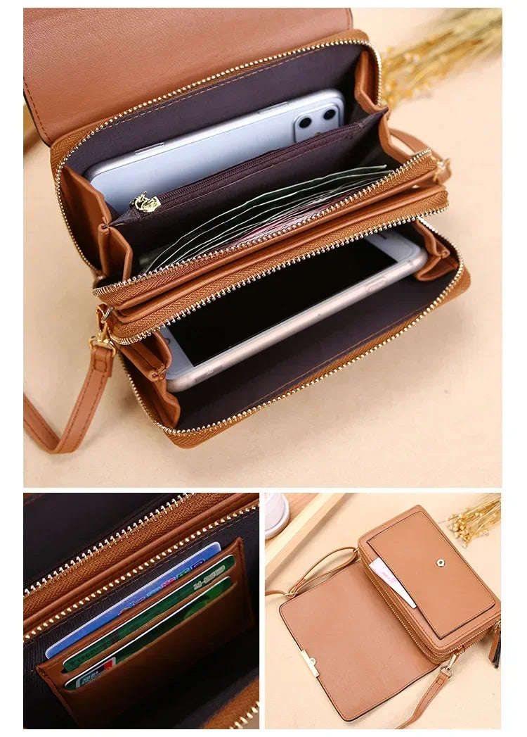 Fashion Crossbody Bags New Pu Leather Women Handbags Female Multifunctional Large Capacity Shoulder Bags For Ladies Phone Purse