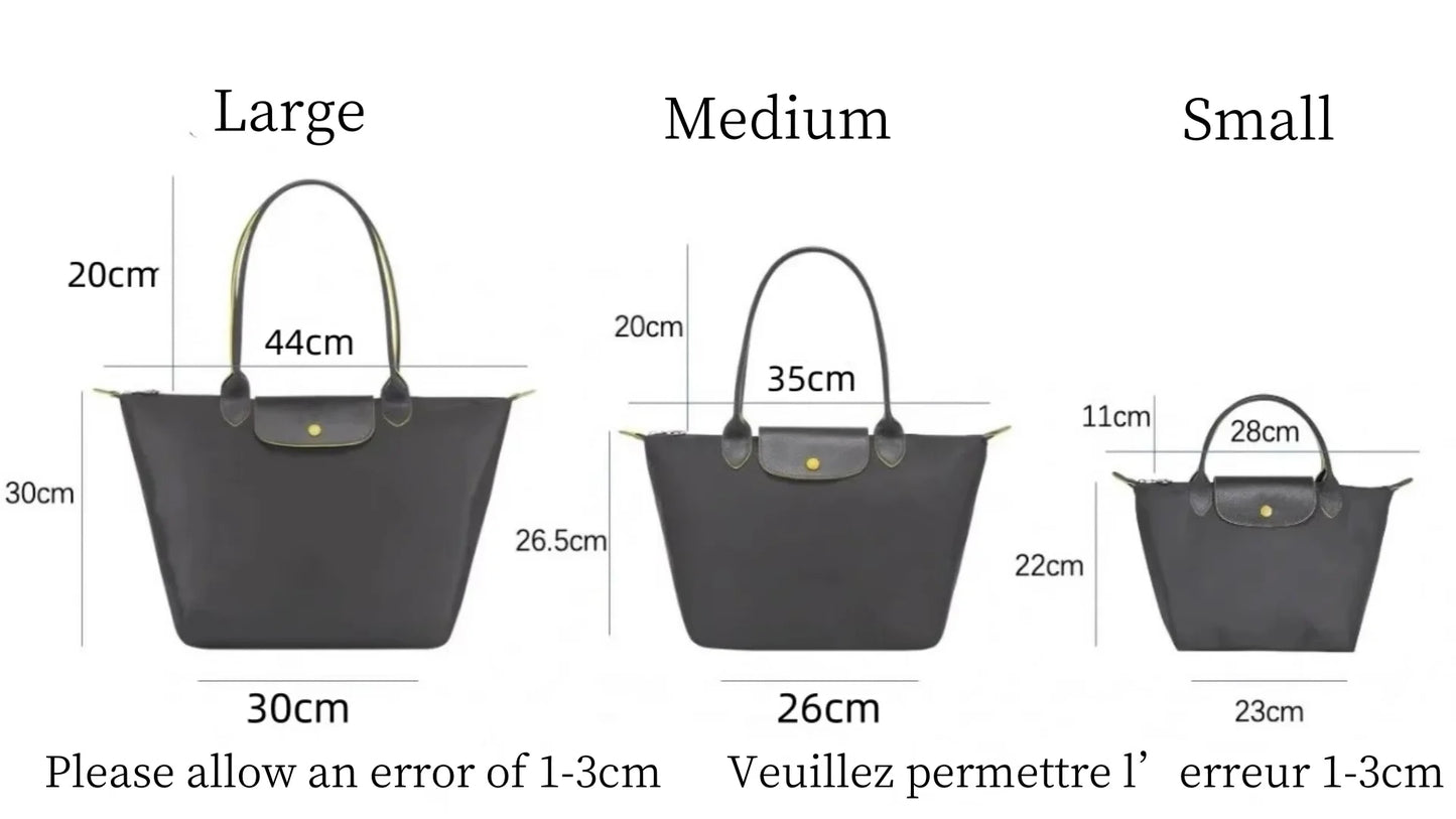 Sacs hobo pliables classiques pour femmes, sacs fourre-tout brodés, sacs à bandoulière, sac à main en nylon tendance pour femmes, sac de shopping de haute qualité