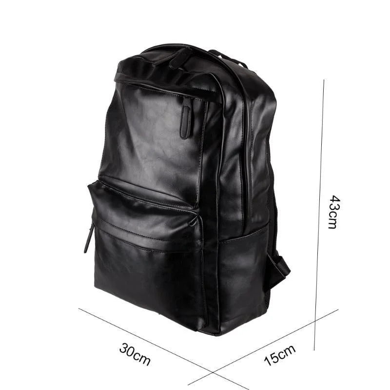 Men Women Laptop Backpack Large Leather Waterproof Travel Rucksack School Bag