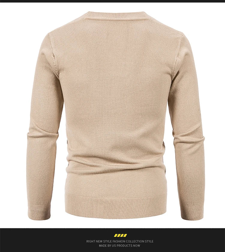 2024 M-5XL Automne Hommes Tricoté Cardigan Mince Col En V Basique Élastique Slim Fit Mince Pull Couleur Unie Décontracté Polyvalent Manteau