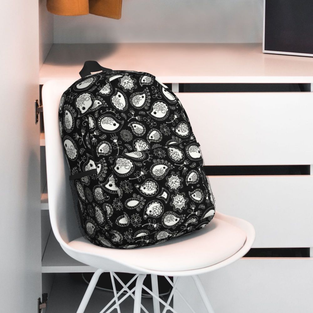 Custom Black White Paisley Chicano Bandana Style Laptop Backpack Women Men Basic Bookbag for School College Student Bag