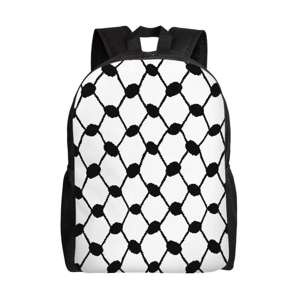 Custom Palestinians Keffiyeh Pattern Backpack for Women Men Waterproof College School Tradition Bag Print Bookbags