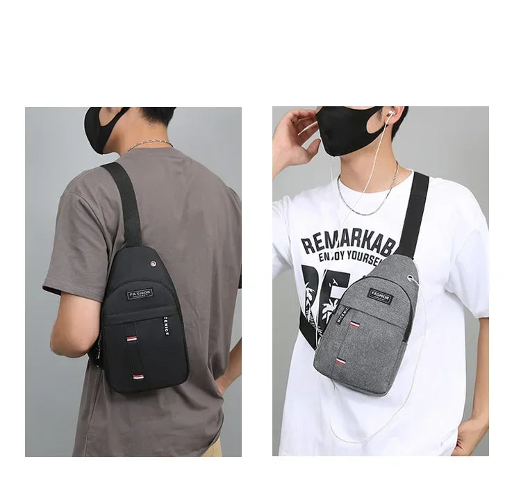 Chest Bag Men's One Shoulder Crossbody Bag Large Capacity Outdoor Sports And Leisure Fashion Small Shoulder Bag Large Capacit