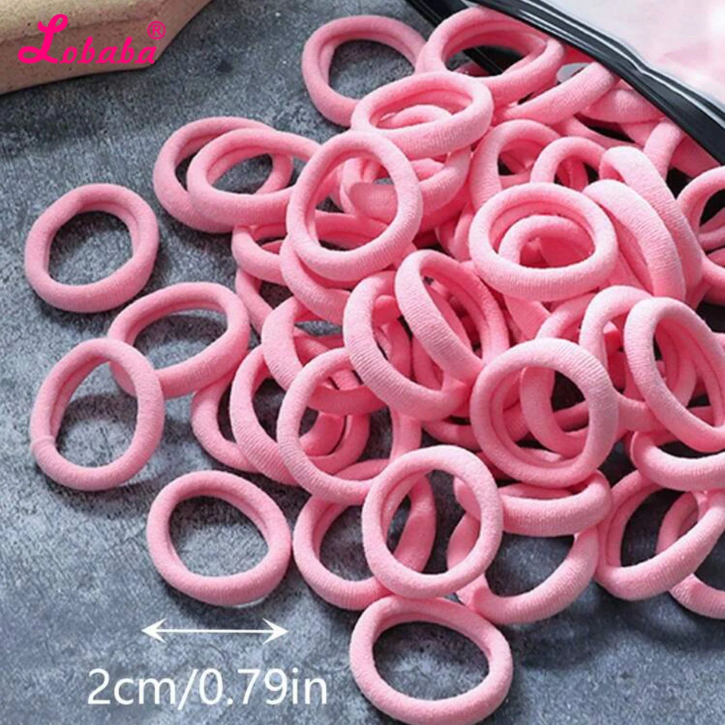 500Pcs Pink Black Camel Small Hair Ties,Hair Elastics Ponytail Holders Braids Locs for Baby Women Girls,Small Hair Rubber Band