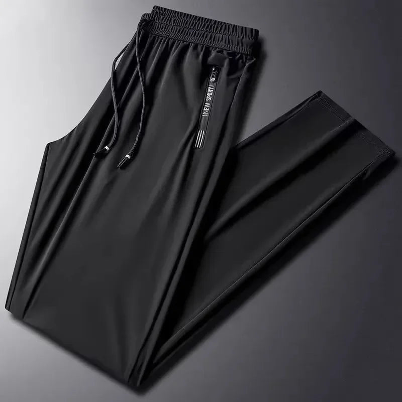 Casual Ice Silk Pants For Men Women Quick Drying Elastic Pants Summer Fashionable Tiktok Live Broadcast Popular Men's