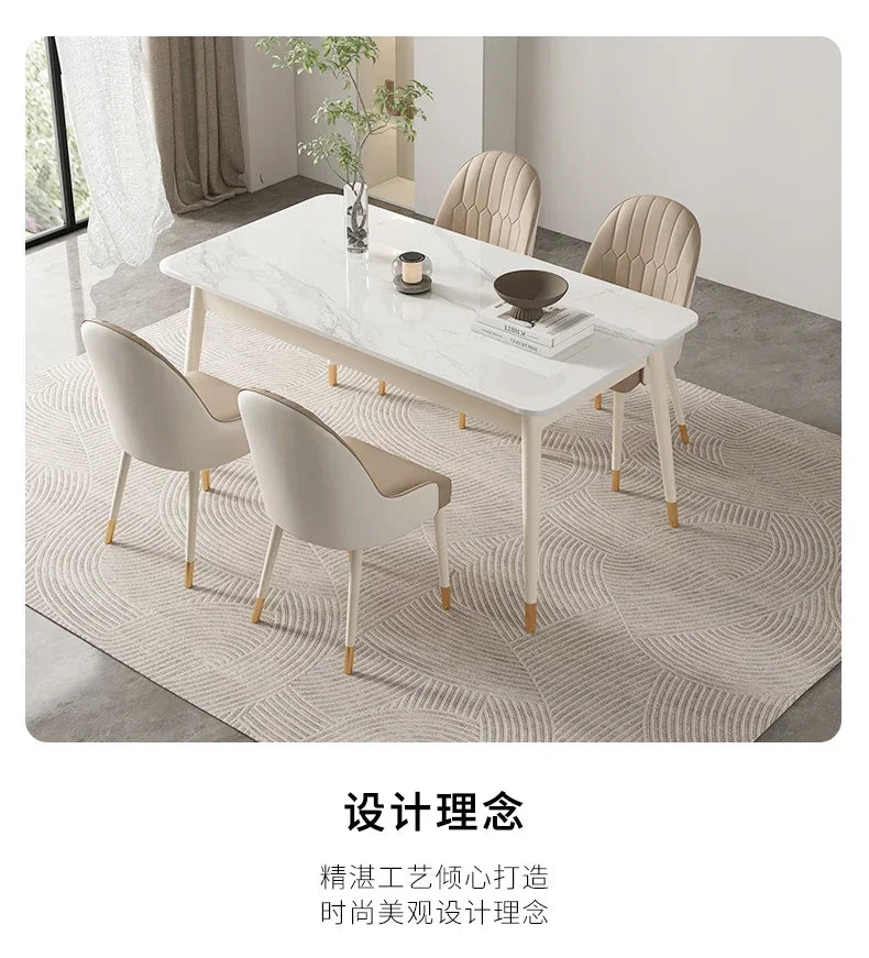 Nordic Restaurant Dining Table Set 4 Chairs Luxury Free Shipping Small Apartmen Table Modern Hotel Lobby Muebles Home Furniture