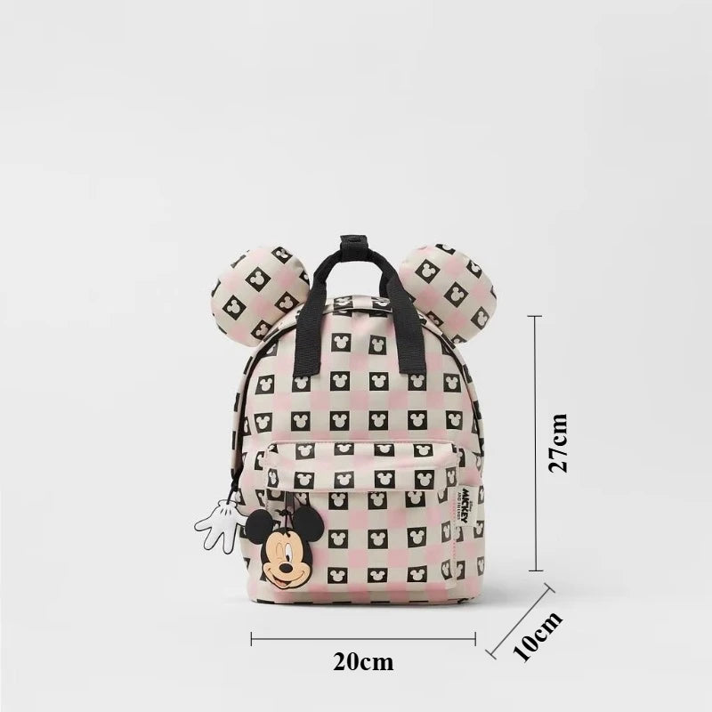 Sac à dos tendance Disney Mickey Mouse pour femme, cartable en toile Minnie, grande capacité, pour filles