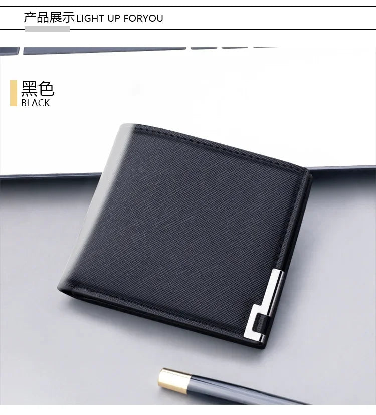 White Wallet Men's Short Small Wallet College Student Thin Youth Multi-card Mini Wallet Simple Student Lady