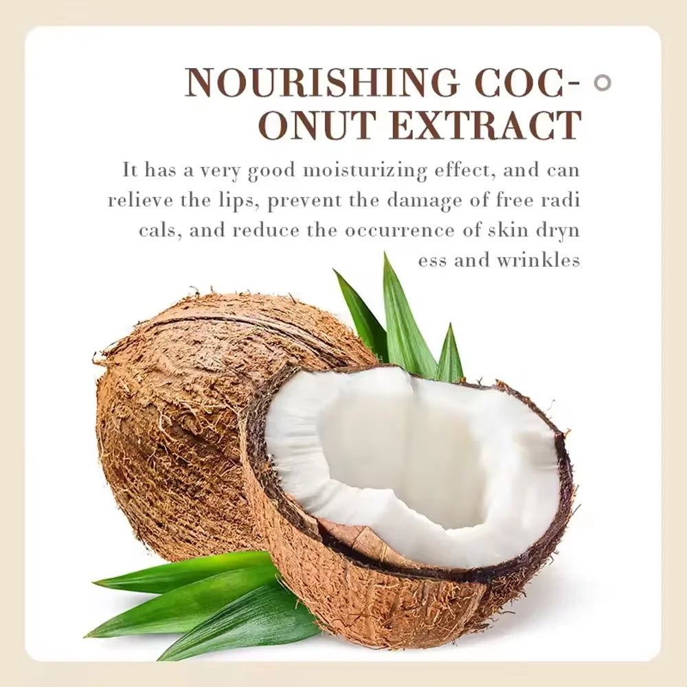 Coconut Lip Balm - Lasting Nourishment and Moisture for Men and Women - Daily Care Lip Balm