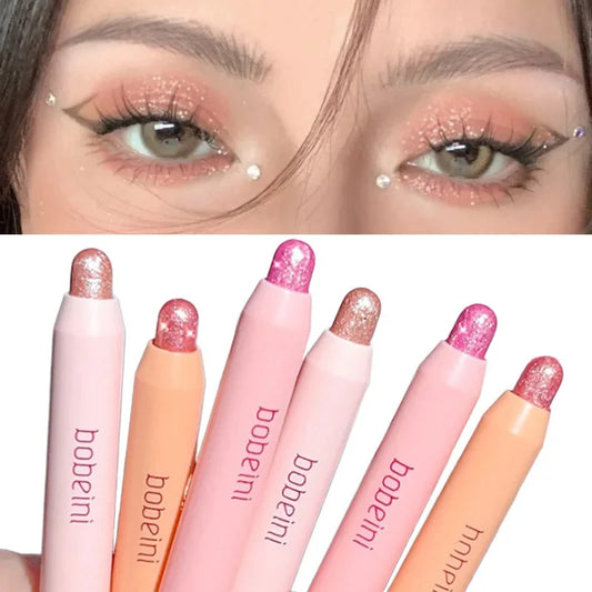 Fard à paupières nacré scintillant Crayon surligneur professionnel à paillettes imperméables Cosmétiques haute brillance Maquillage de beauté