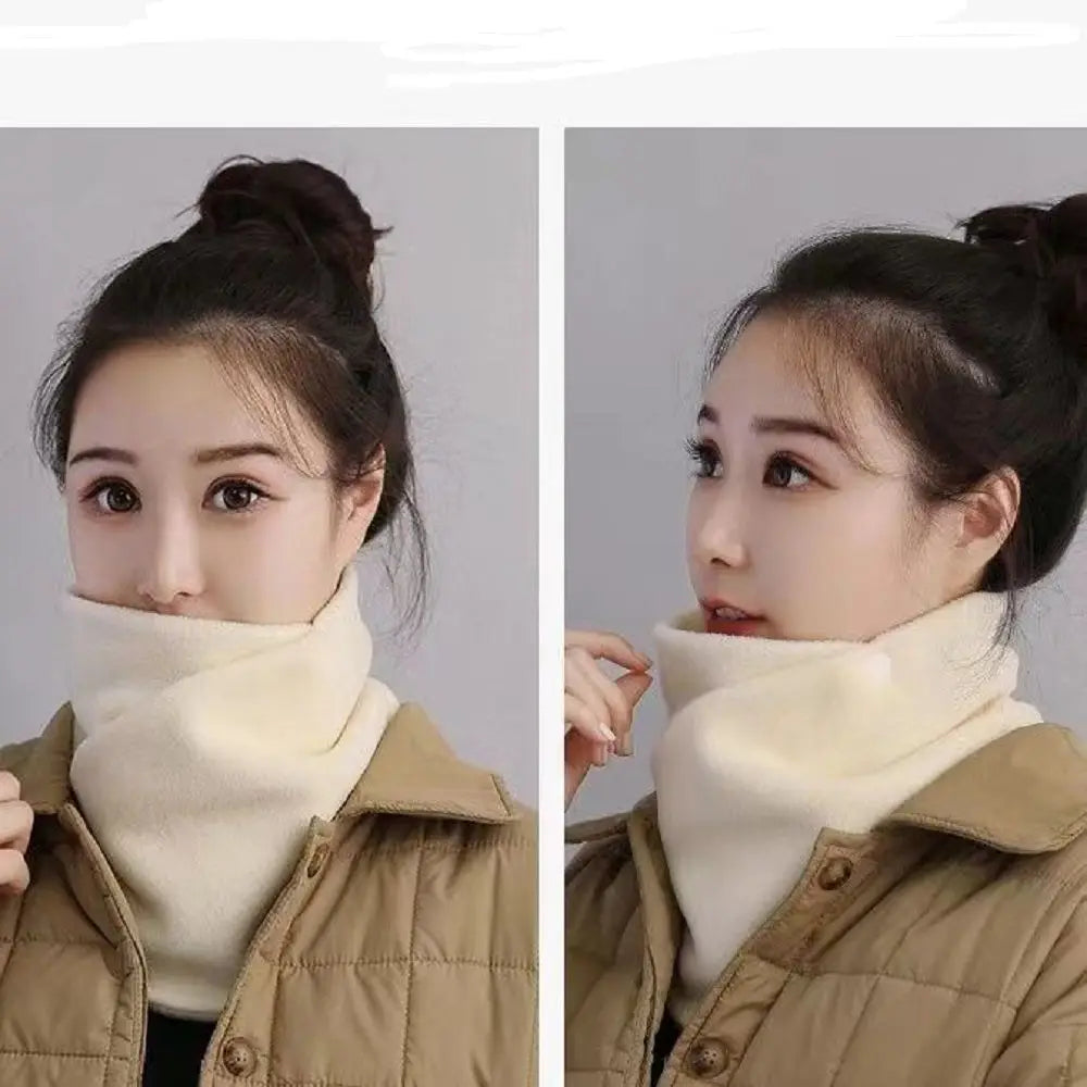 Autumn Winter Fleece Neck Scarf Thickened Warm Neck Collar For Women Men Plush Windproof Neckerchief Neck Protector Neck Cover