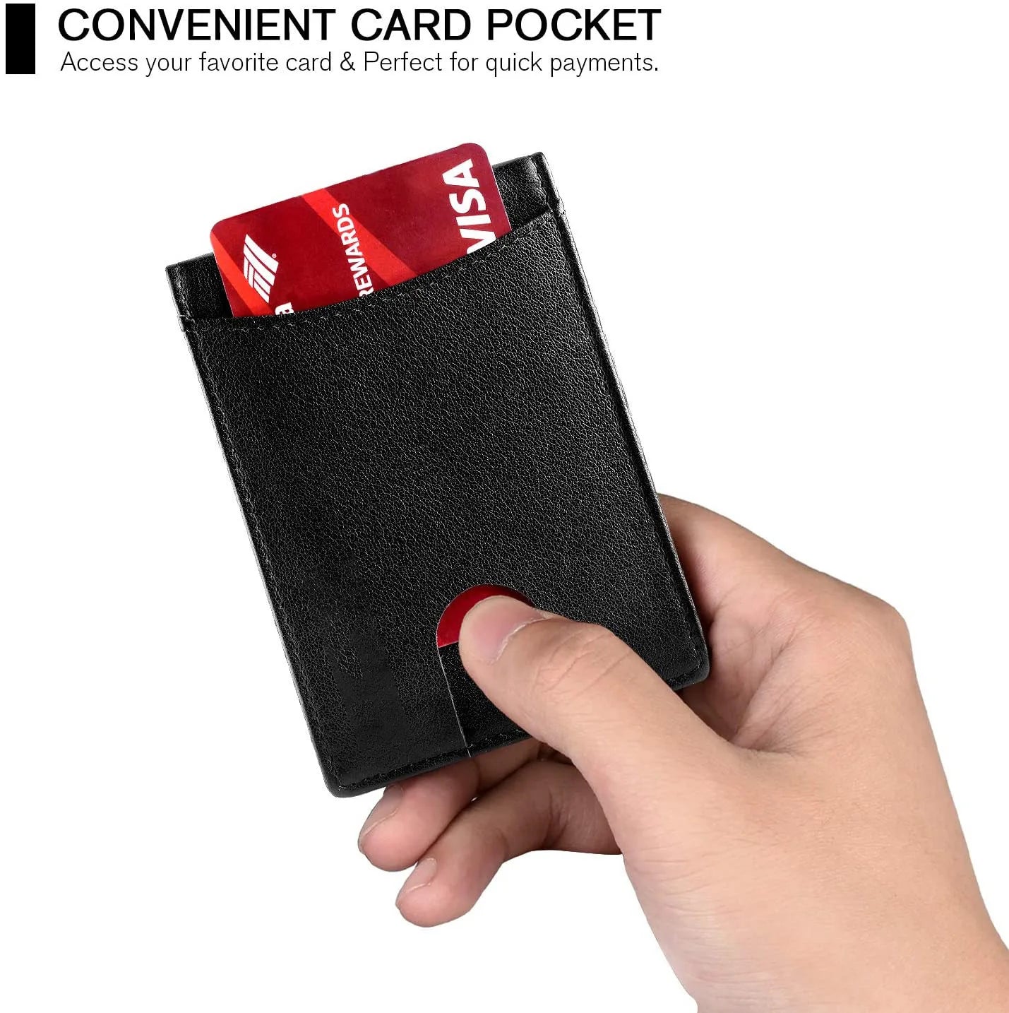 Synthetic Leather Slim Smart Wallet for Men Credit Card Holder Money Clip RFID Blocking Men Thin Bifold Wallet Walet Money Bag