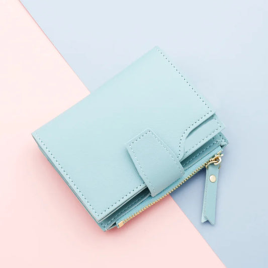 2023 Women Wallet Black Blue/pink Short Female Purse 15 Bits + 2 Big Position Fashion Card Holder Wallet Credit Card Holder Case