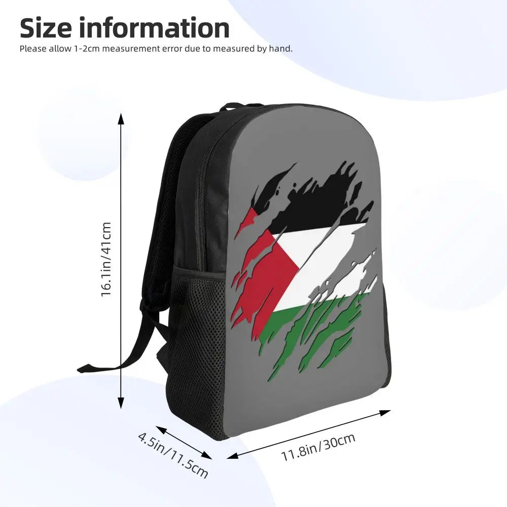 Custom Palestinians Keffiyeh Pattern Backpack for Women Men Waterproof College School Tradition Bag Print Bookbags