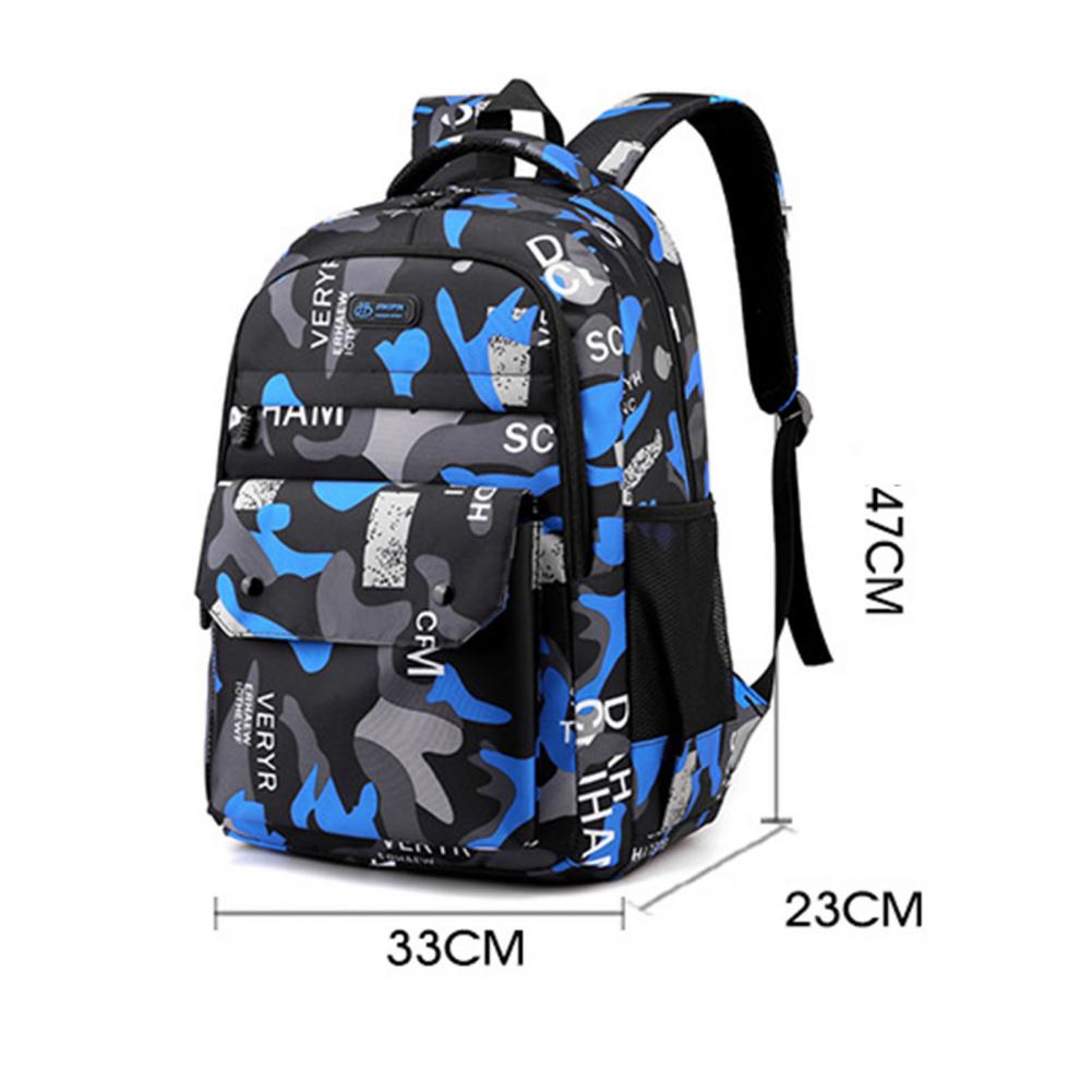 Student Backpack Camouflage Breathable Strap Large Capacity Lightweight Bookbag School Bag for Outdoor Travel