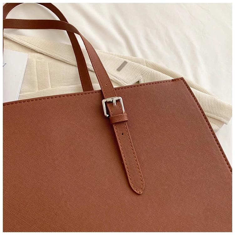 New Women Retro Tote Bags Messenger Handbag High Quality PU Leather Shoulder Bag Big Casual Crossbody Bag