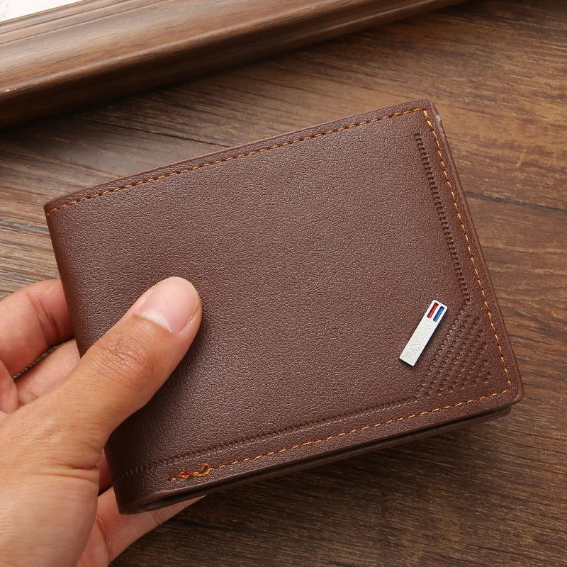 Men Inserts Foldable Wallets Picture Coin Slim Purses Business Money Credit ID Cards Holders Vintage Protection Capacity Bags