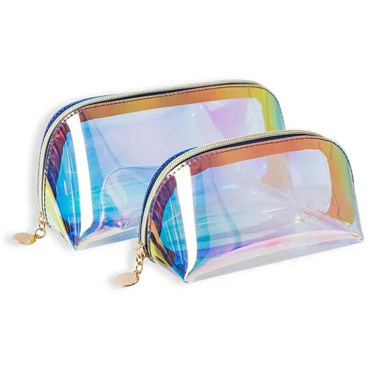 Fashion Laser Cosmetic Bag Women Makeup Case PVC Transparent Beauty Organizer Pouch Female Lipstick Bag Lady Make Up Pouch