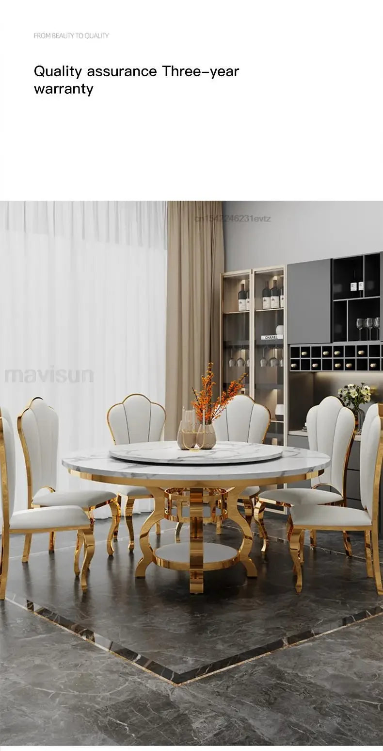 Round Dining Table Kitchen Modern Dining Table Set Small Living Room Apartment Steel Set Home Furniture Mesas Comedor Minimalist