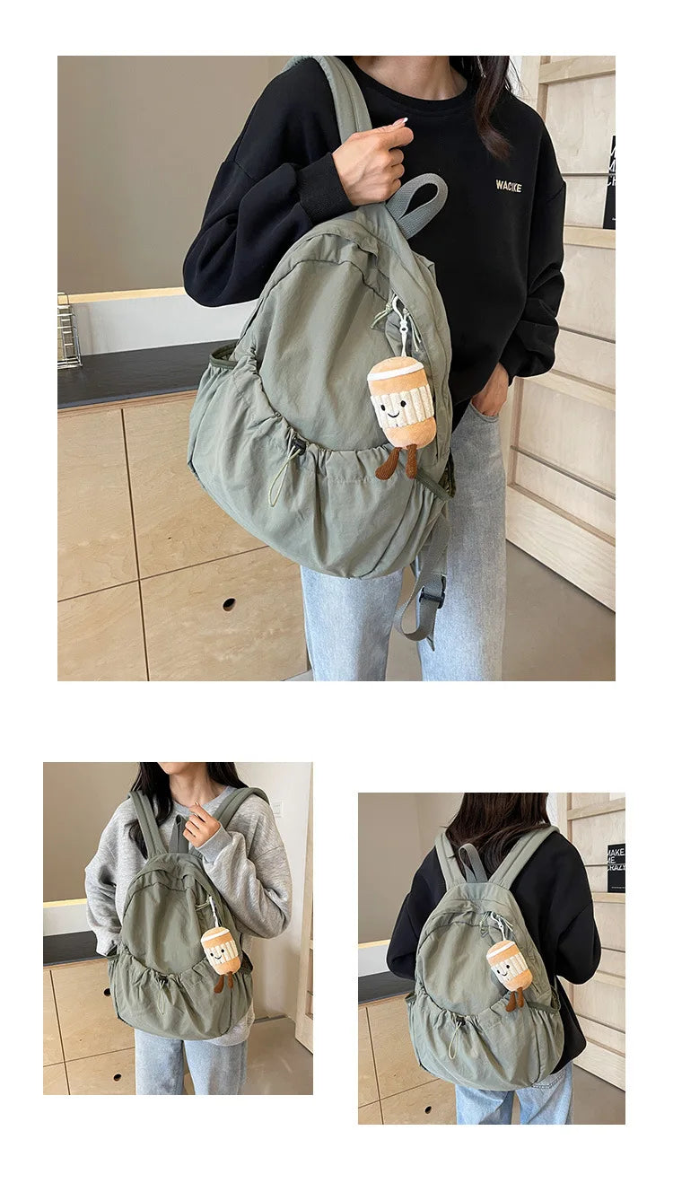 Fashion Nylon Backpack for Women Trendy Backpack for Girls Class Bags for Girl Back To School Bags Travel Bag Mochila Рюкзак Sac