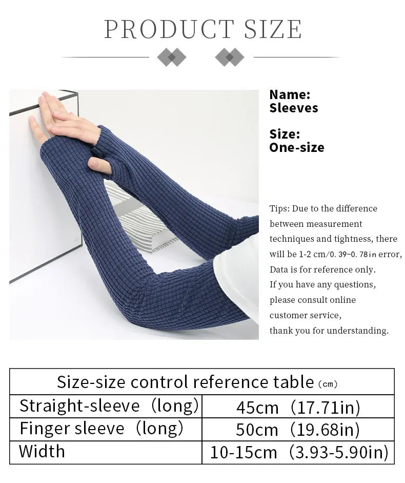 Windproof warm sleeve elbow joint arm cover four seasons leisure air conditioning room warm women's long gloves cold fake sleeve