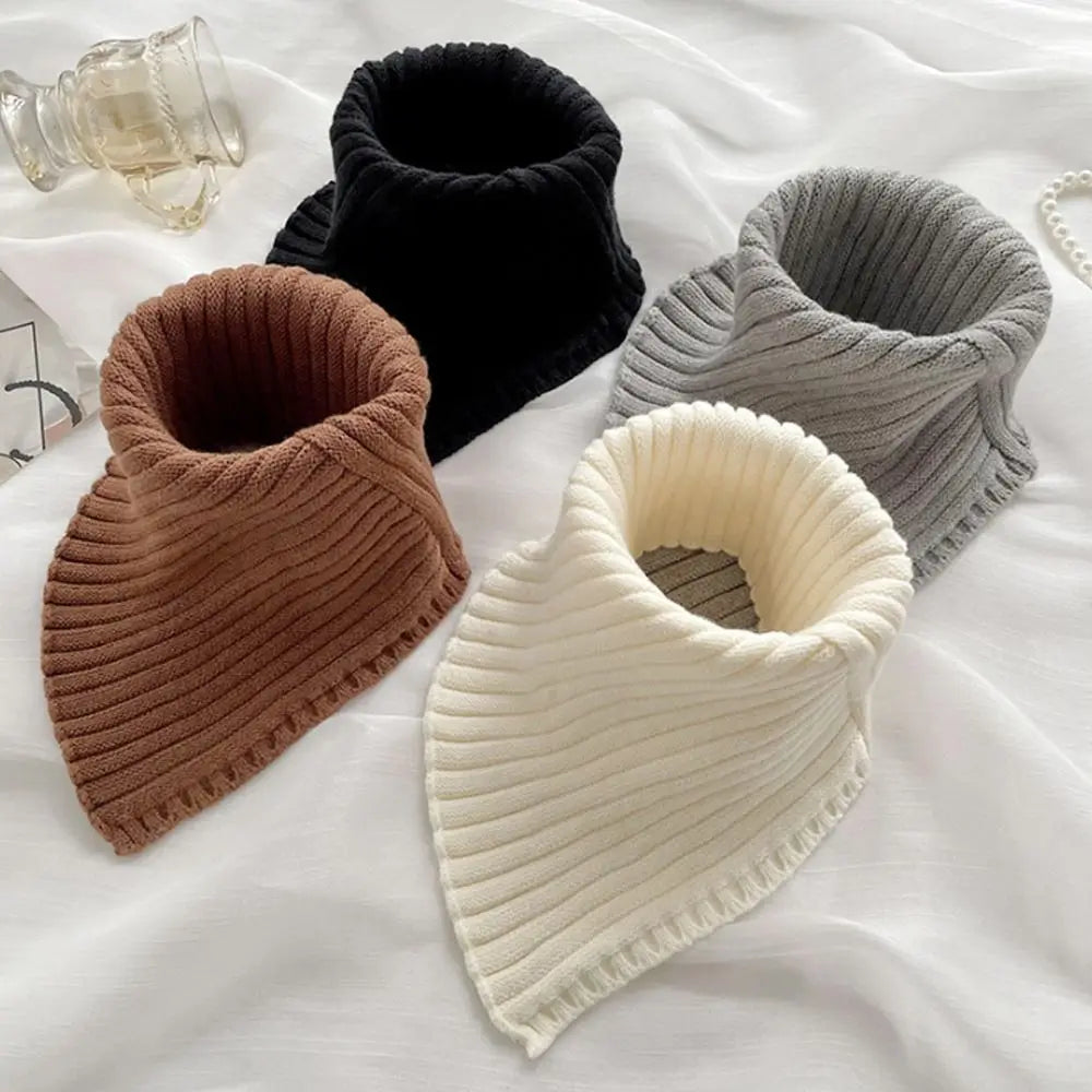 Fashion Autumn Winter Knitted Fake Collar Scarf Women Warm Elastic Turtleneck Neck Warmer Detachable Winter Warm Windproof Scarf