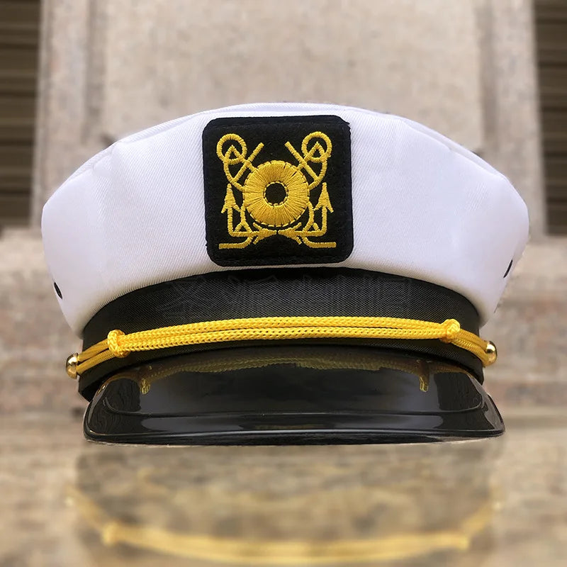 Adult Yacht Sailor Captain Hat Adjustable Men's and Women's Party Hat Makeup Ball Dressing Event Excellent Stylish Accessories