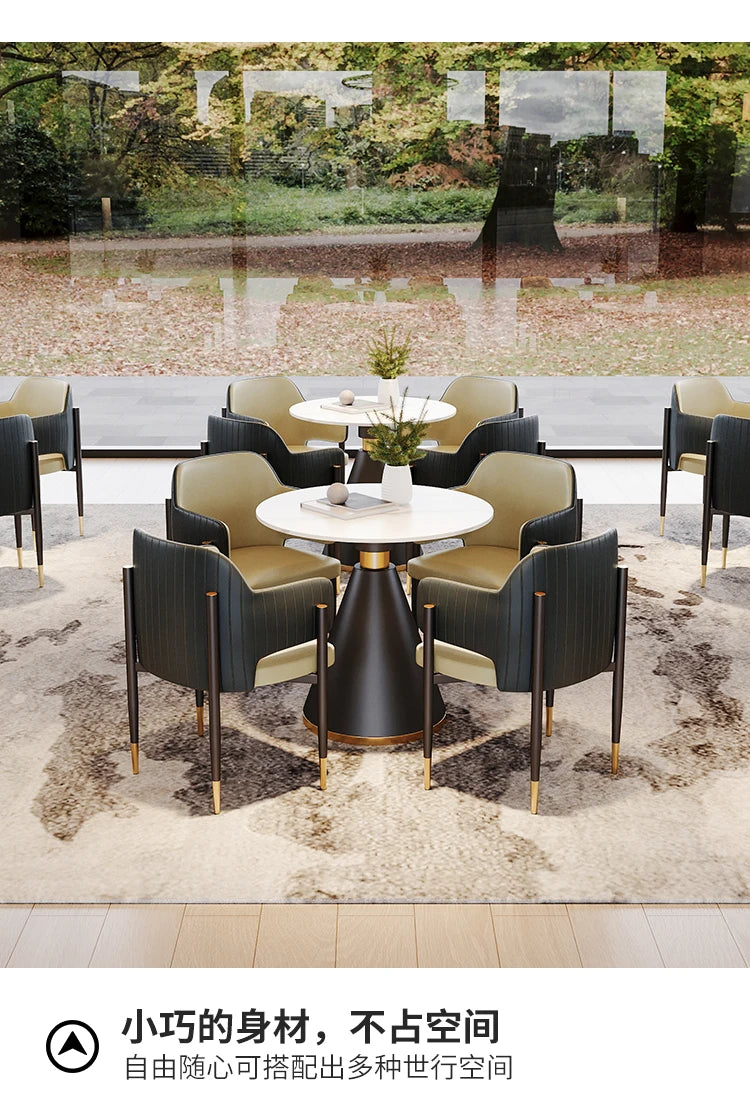 Round Designer Dining Room Set Coffee Nordic Living Room Dining Table Modern Accent Muebles Para Casa Kitchen Furniture