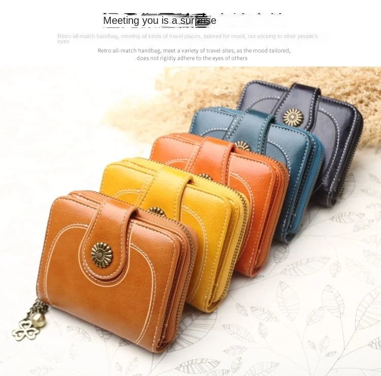 Women Wallets and Purses PU Leather Money Bag Female Short Hasp Purse Small Coin Card Holders Blue Red Clutch New Women Wallet