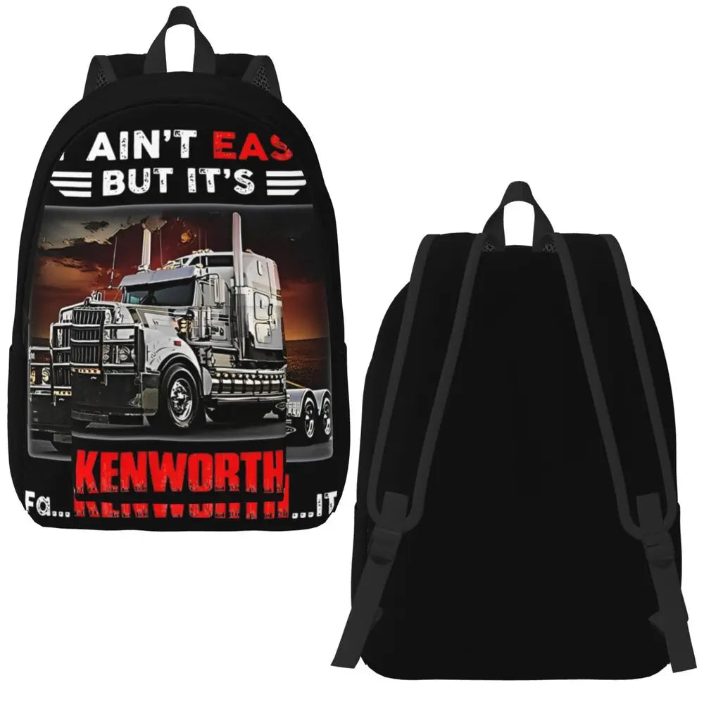 Kenworth Logo Casual Backpack with Pocket High School Business Daypack for Men Women Laptop Computer Canvas Bags