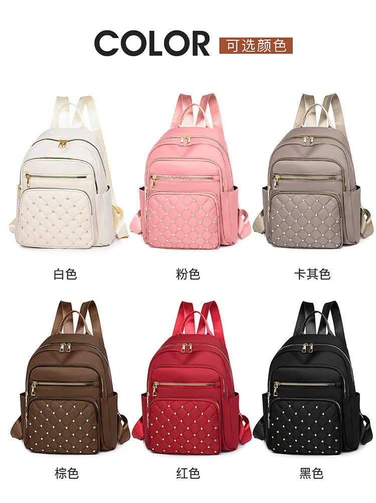 Women's Backpack 2023 New Large Capacity Outdoor Travel and Leisure Backpack Wholesale Simple Women's Small Backpack