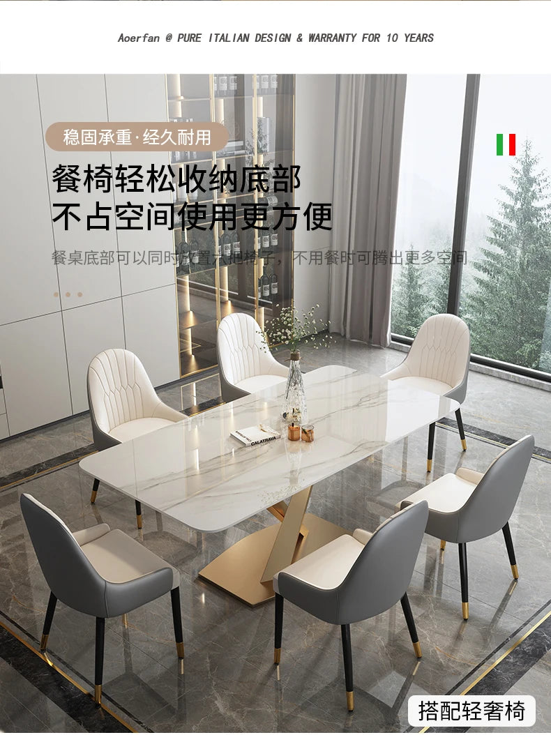 Entrance Table Marble Alternative Dining Room Set Breakfast Nook Coffee Living Furniture Games Modern Portable Muebles De Cocina