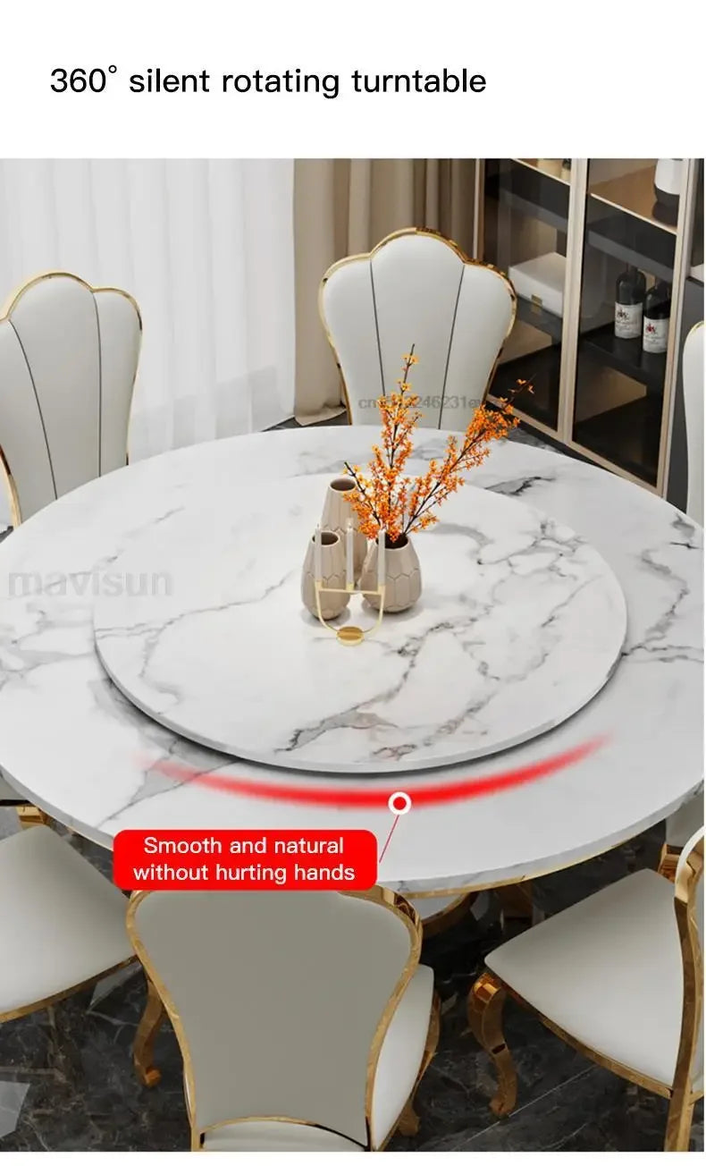 Round Dining Table Kitchen Modern Dining Table Set Small Living Room Apartment Steel Set Home Furniture Mesas Comedor Minimalist