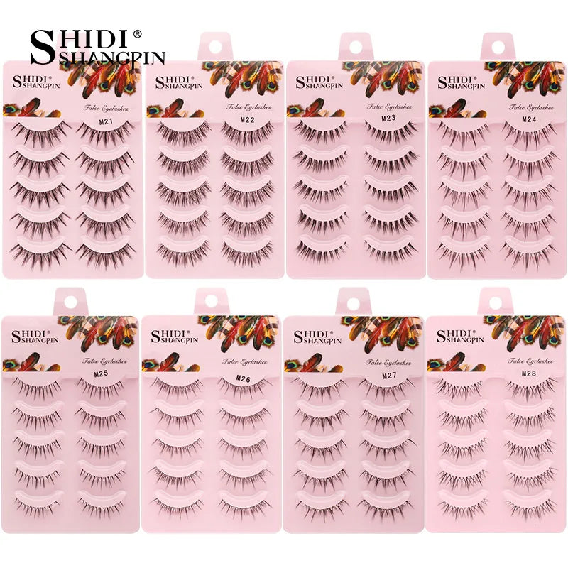 SHIDISHANGPIN 3/10/20 paires de faux cils en vison dramatiques en désordre 3D boucles russes D Cosplay faux cils maquillage