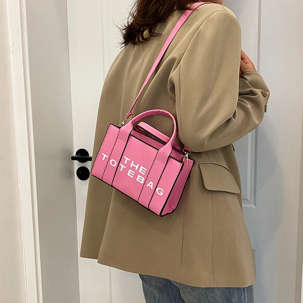 The Tote Bag For Women, Trendy PU Leather Handbag, Top Handle Satchel Purse, Casual Crossbody Bag Casual Simple Shoulder Bag