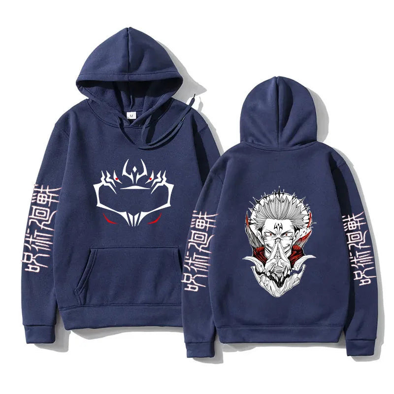 Funny Jujutsu Kaisen Long Sleeve Casual Hoodies Anime Ryomen Sukuna Printed Men Women Fashion Harajuku Sweatshirt Clothes