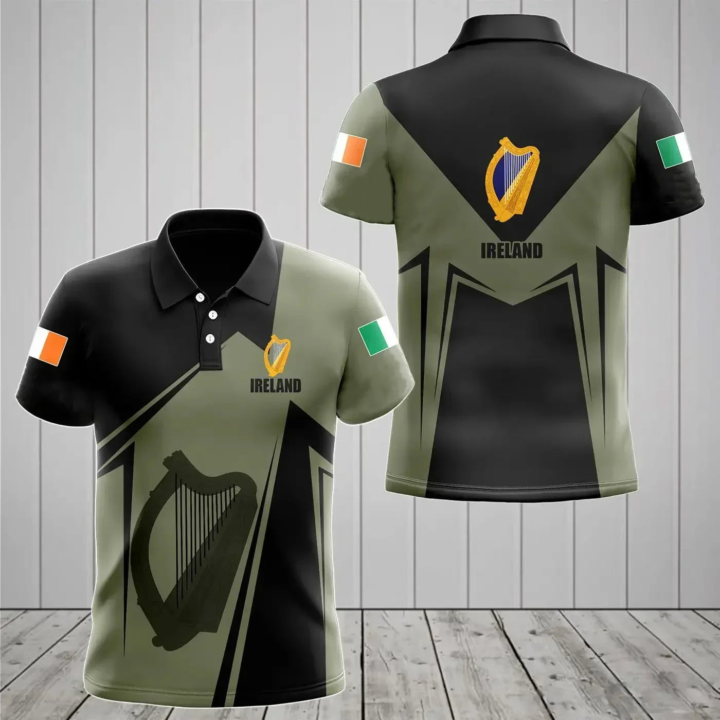 Irish Flag Badge 3D printed Polo shirt Casual street wear Men's Women's fashion jersey plus size sportswear