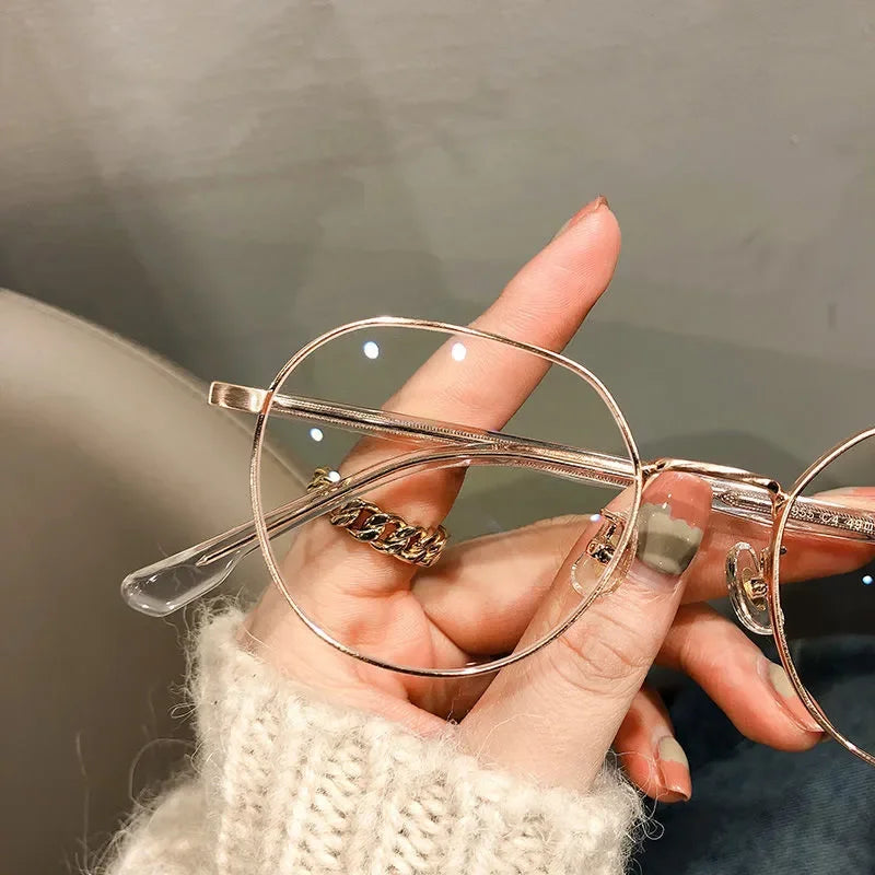 Luxury Myopia Glasses Classic Vintage Anti-blue Light Eyeglasses Women Men Minus Diopter Eyewear Prescription with 0 -0.5To -6.0